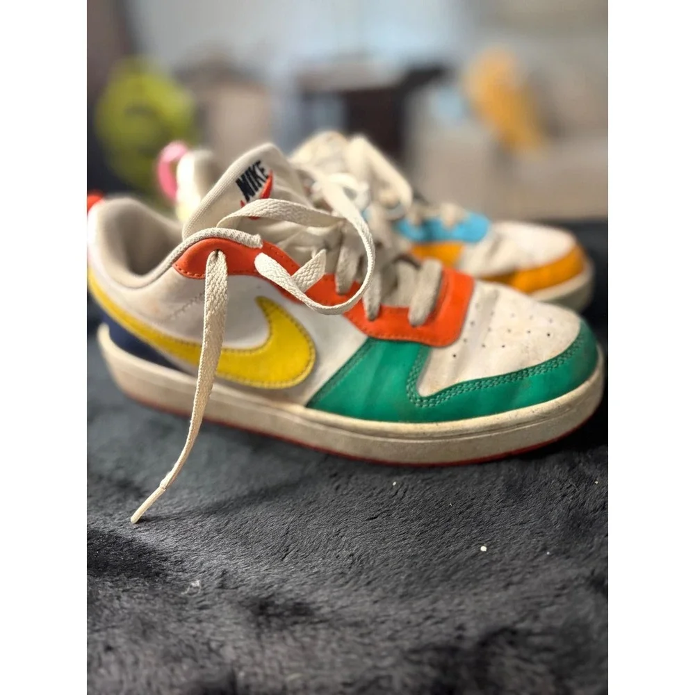 Nike Court Borough Low 2 SE GS Kids Multi-Color Sneakers FQ8373-902 Size 5Y